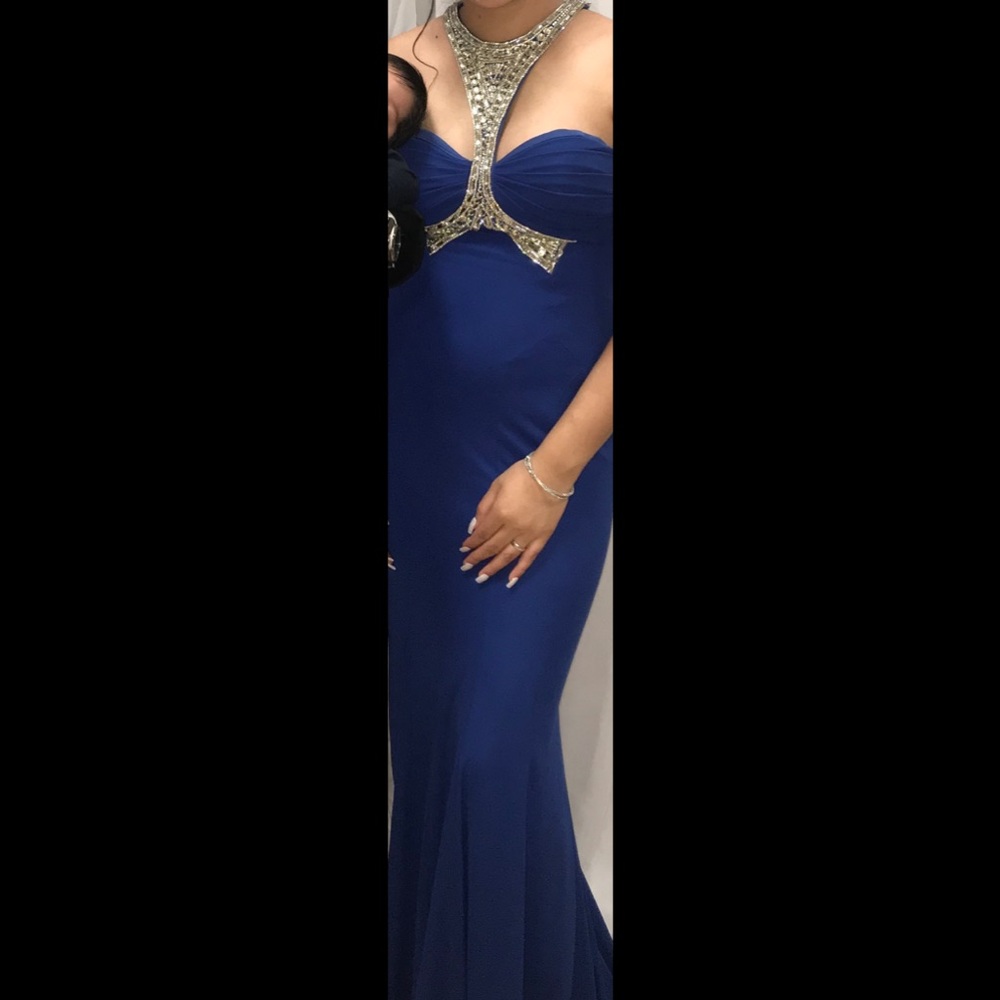 Halter neck night maxi dress